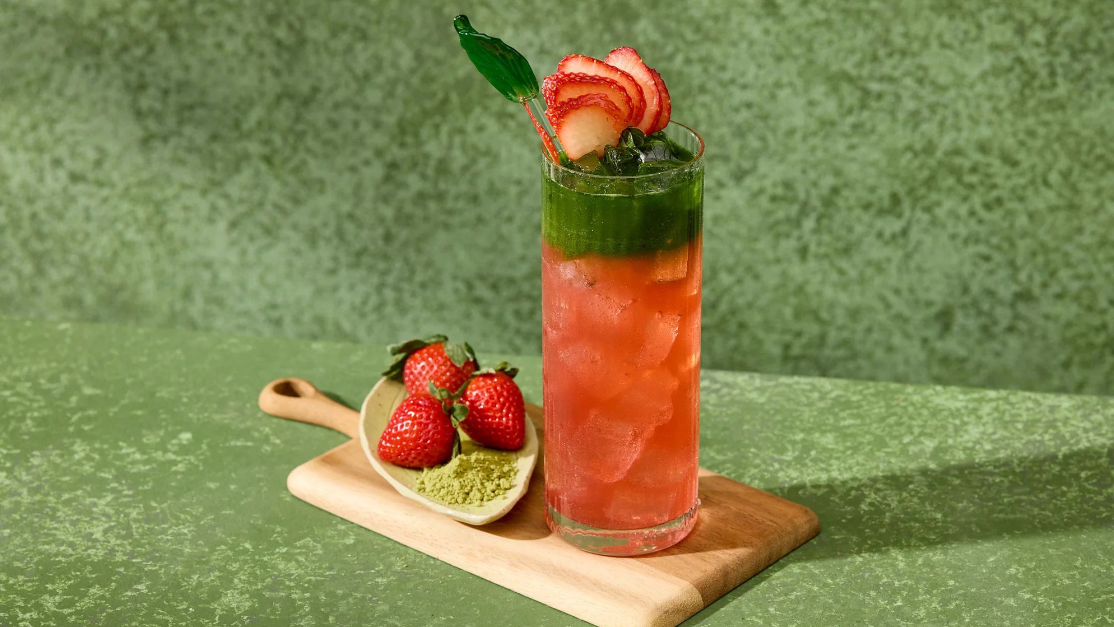 Strawberry Matcha Mojito